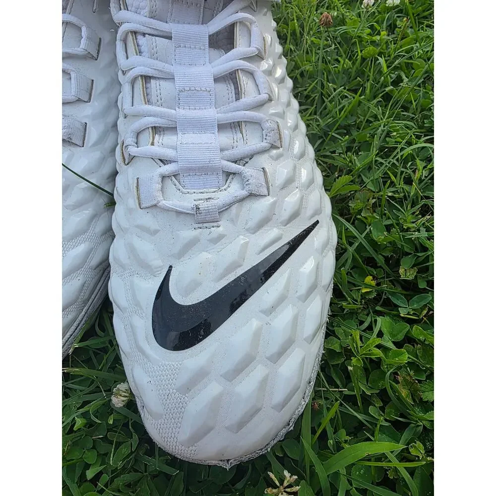 Nike Force Savage Elite Football Cleats White Black Size 17